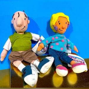 DISNEY STORE & DISNEY PARKS NWT VTG 1990’s DOUG AND PATTI BEAN BAG PLUSH 8”